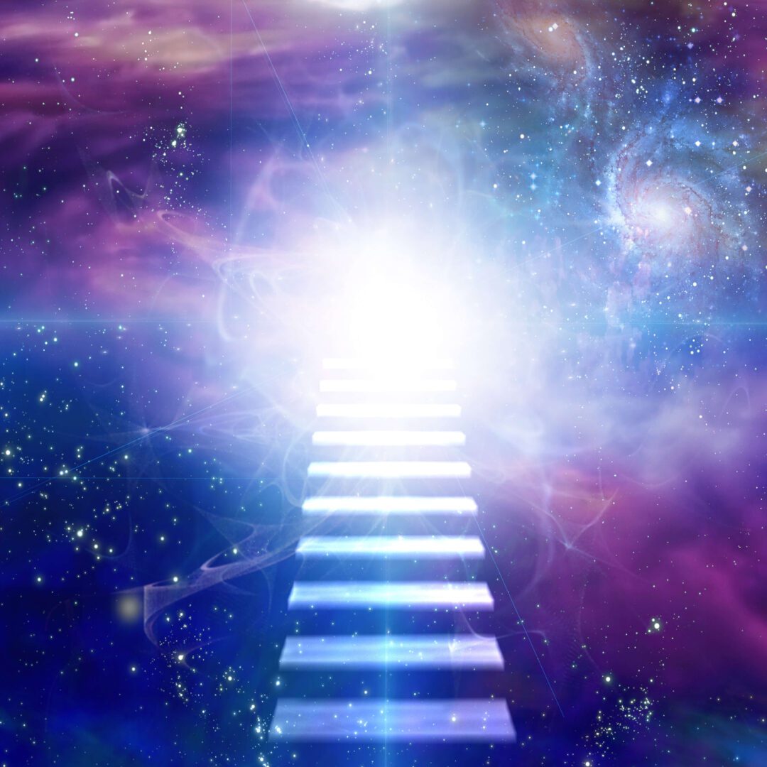 Steps up into cosmos